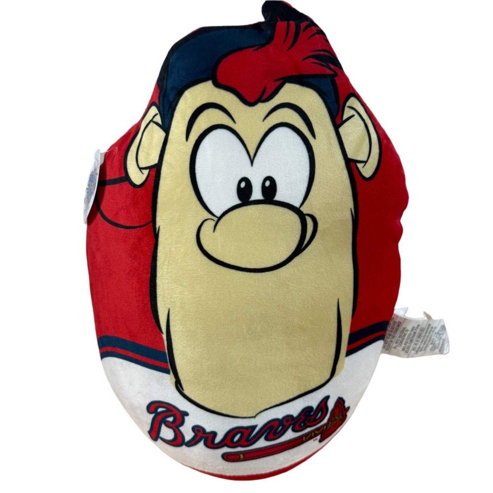 MLB Atlanta Braves Blooper Mascot Squish Me Plush 16" Super Soft NEW
